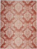 nourison elation etn03 brick ivory rug