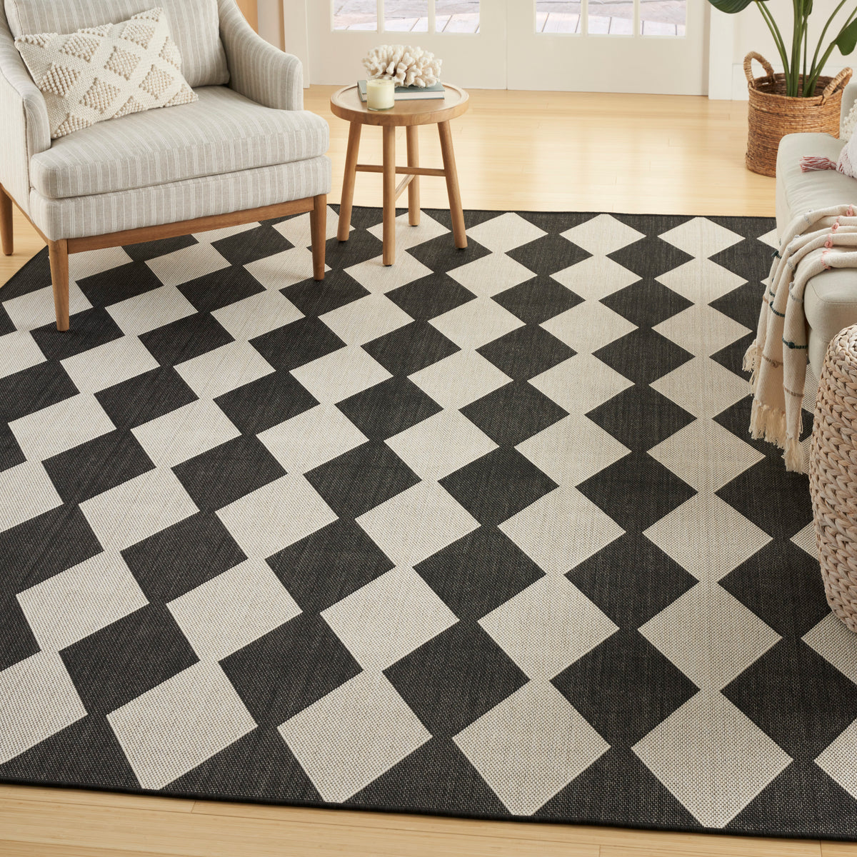 nourison positano pos04 black rug