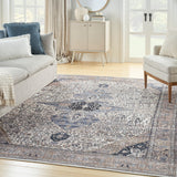 nourison grand washables grw05 ivory blue rug