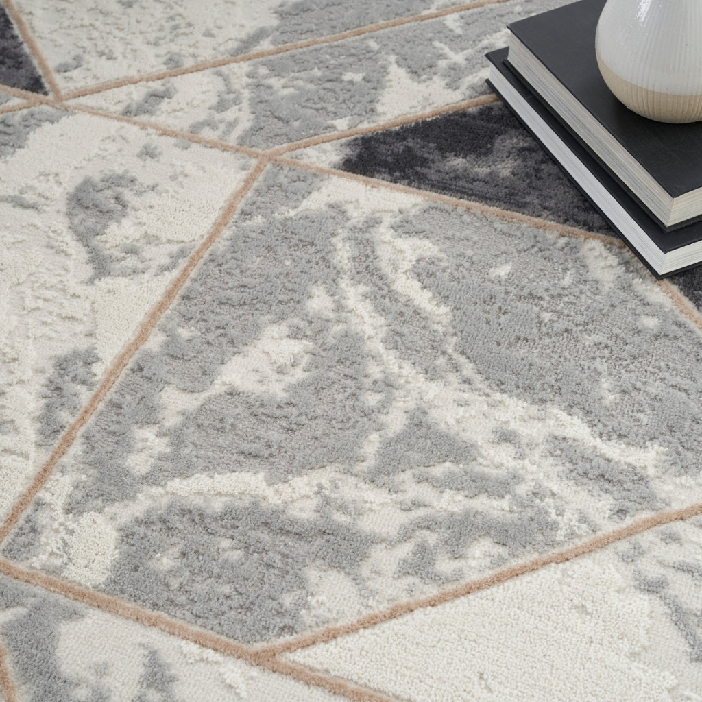 nourison elation etn11 ivory grey rug