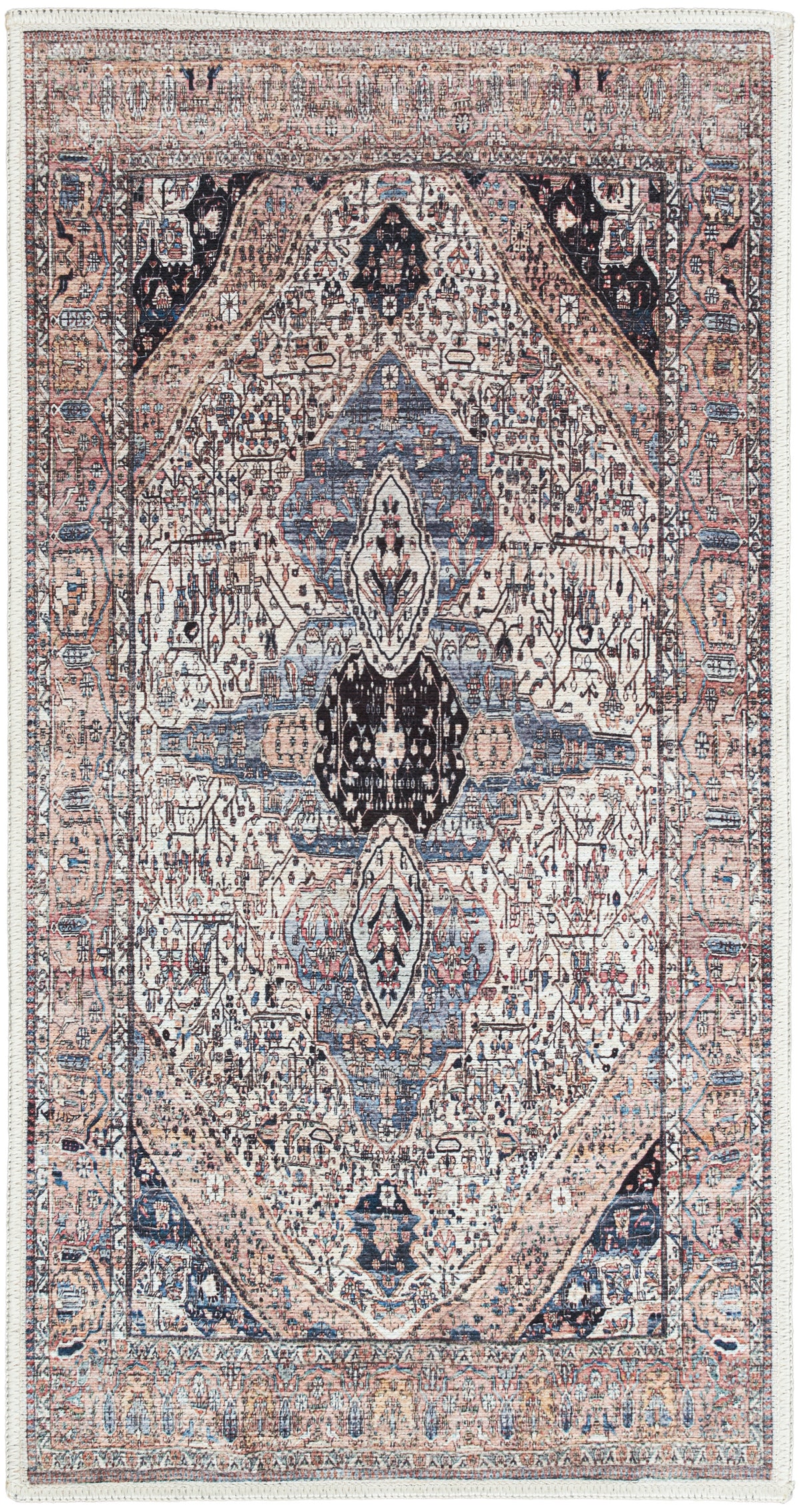 nourison grand washables grw05 ivory blue rug