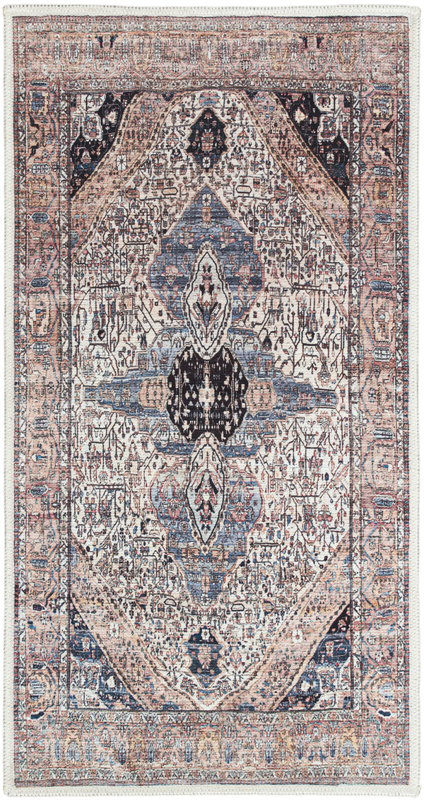 nourison grand washables grw05 ivory blue rug