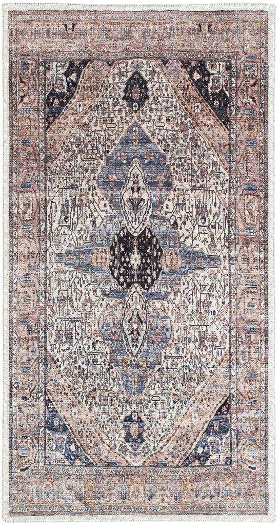 nourison grand washables grw05 ivory blue rug