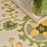 nourison aloha alh17 ivory green rug