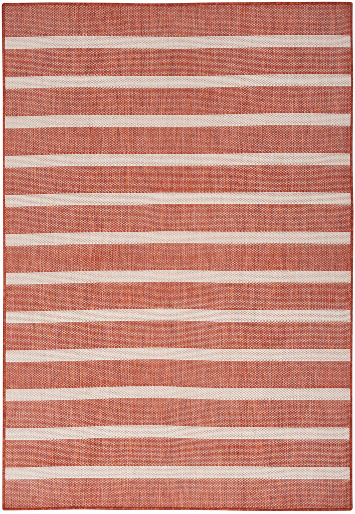nourison positano pos03 terracotta ivory rug