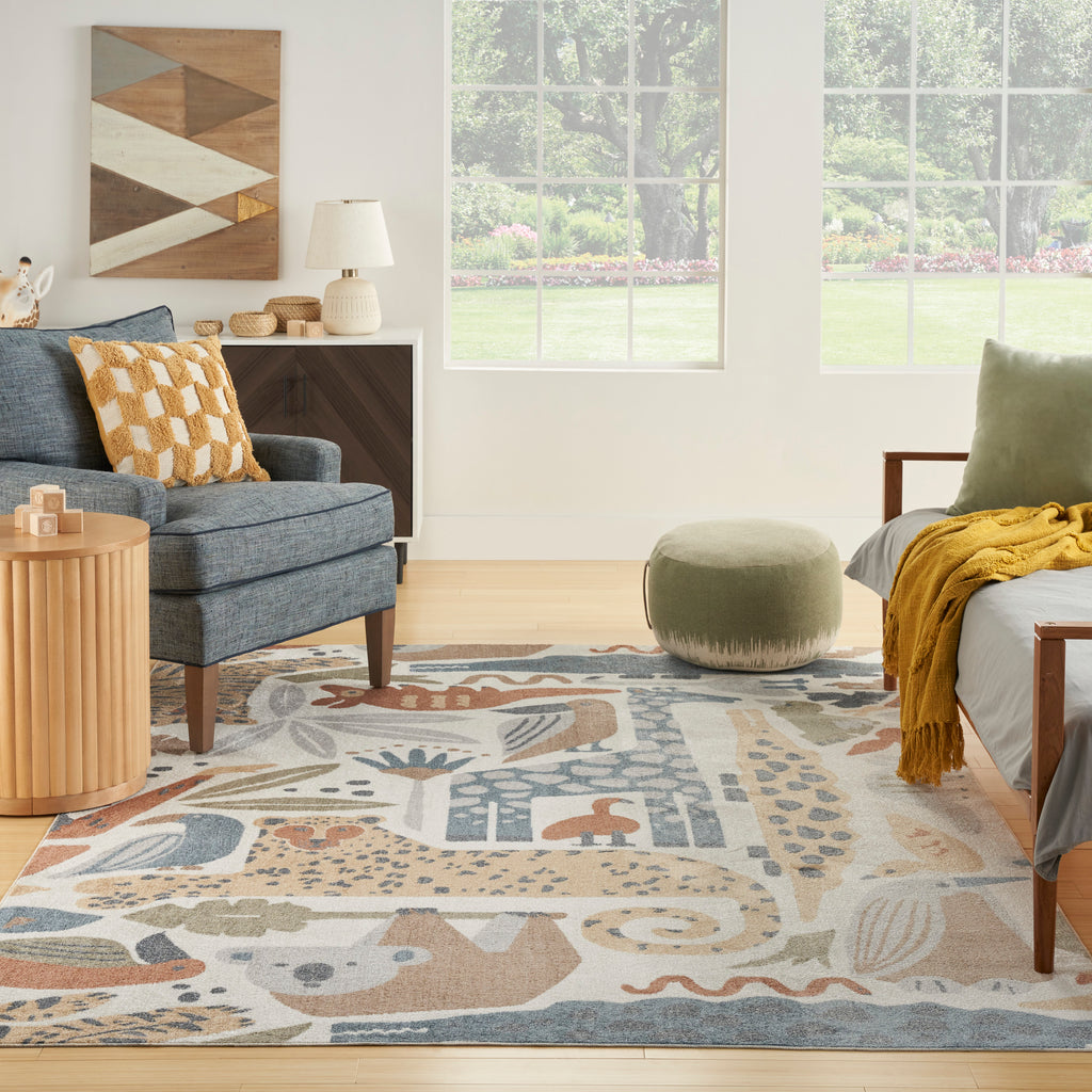 nourison astra machine washable asw01 ivory rug