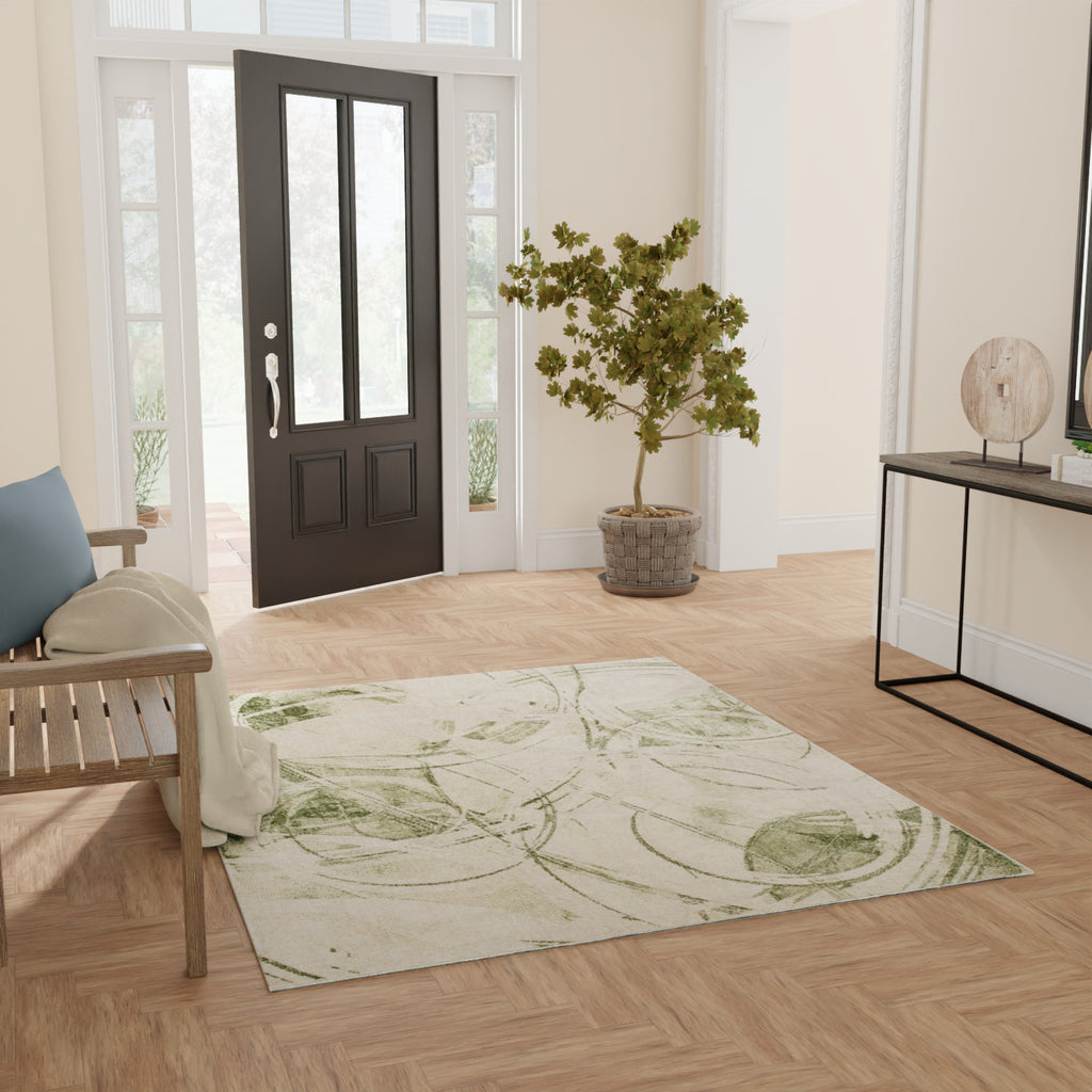 nourison astra machine washable asw14 beige green rug