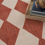 nourison positano pos04 terracotta rug