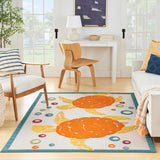 nourison aloha alh27 teal multi rug