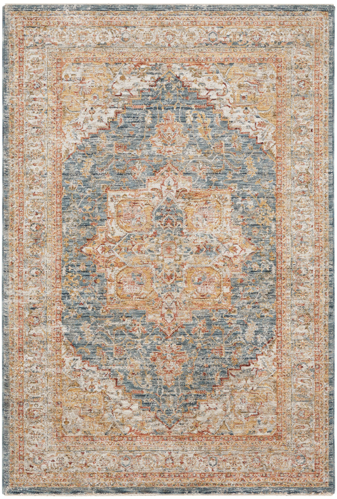 nourison sahar shr06 ivory blue rug