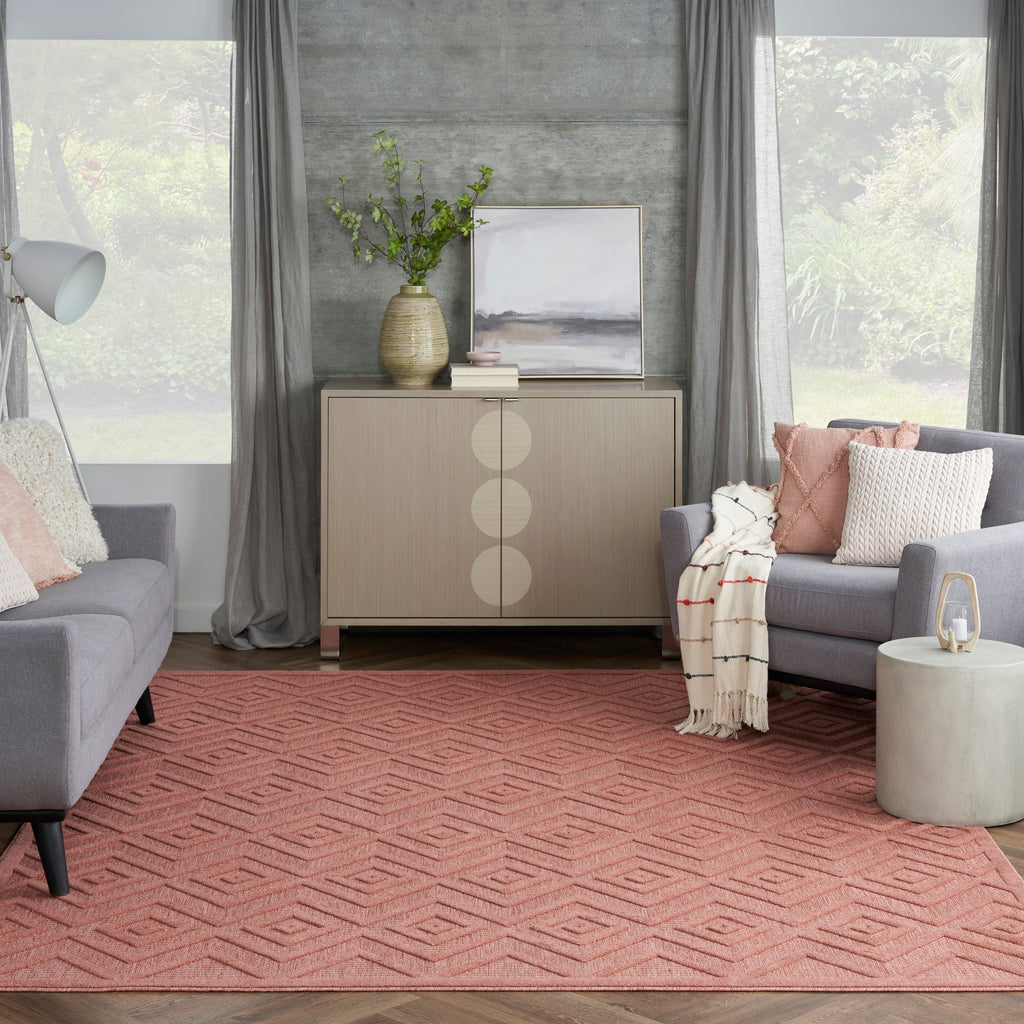 nourison versatile nrv01 coral orange rug