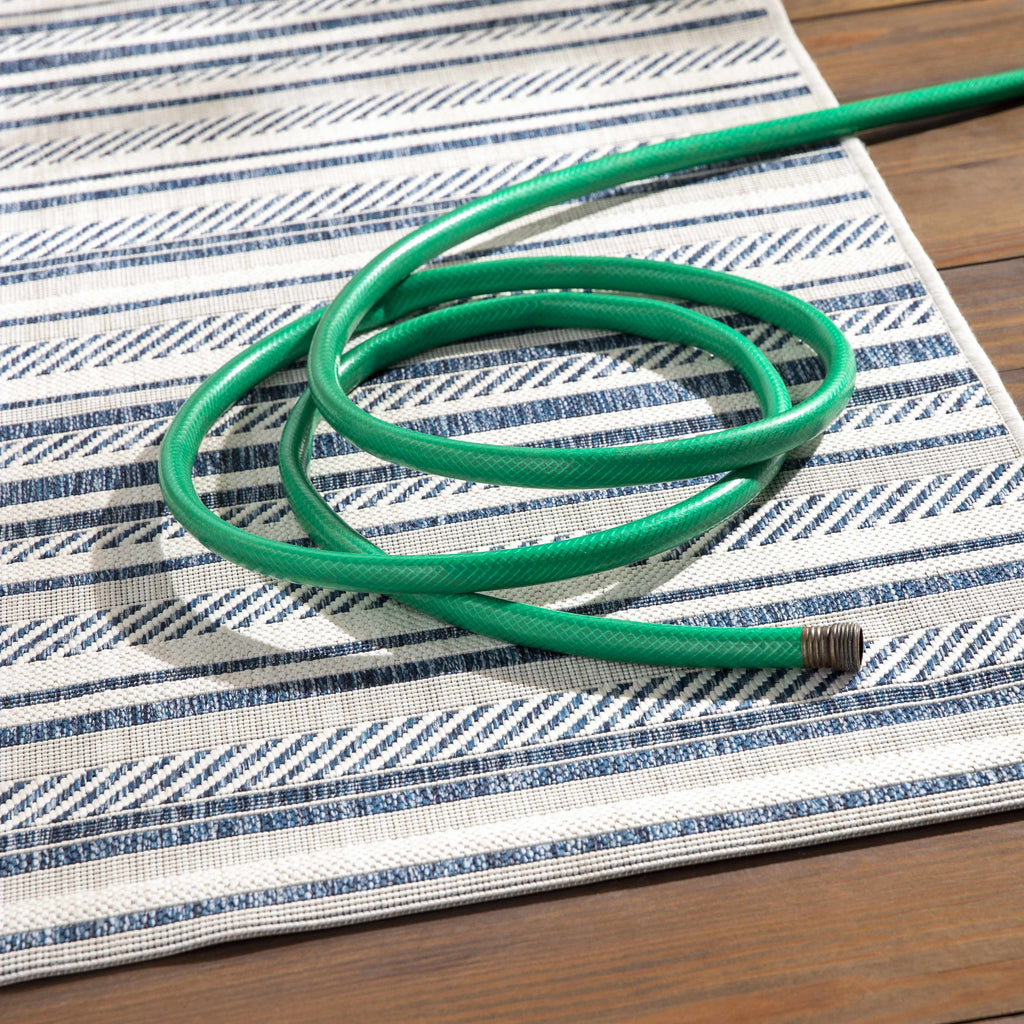 Hauteloom Olin OLIN Navy Machine Made Polypropylene Rug