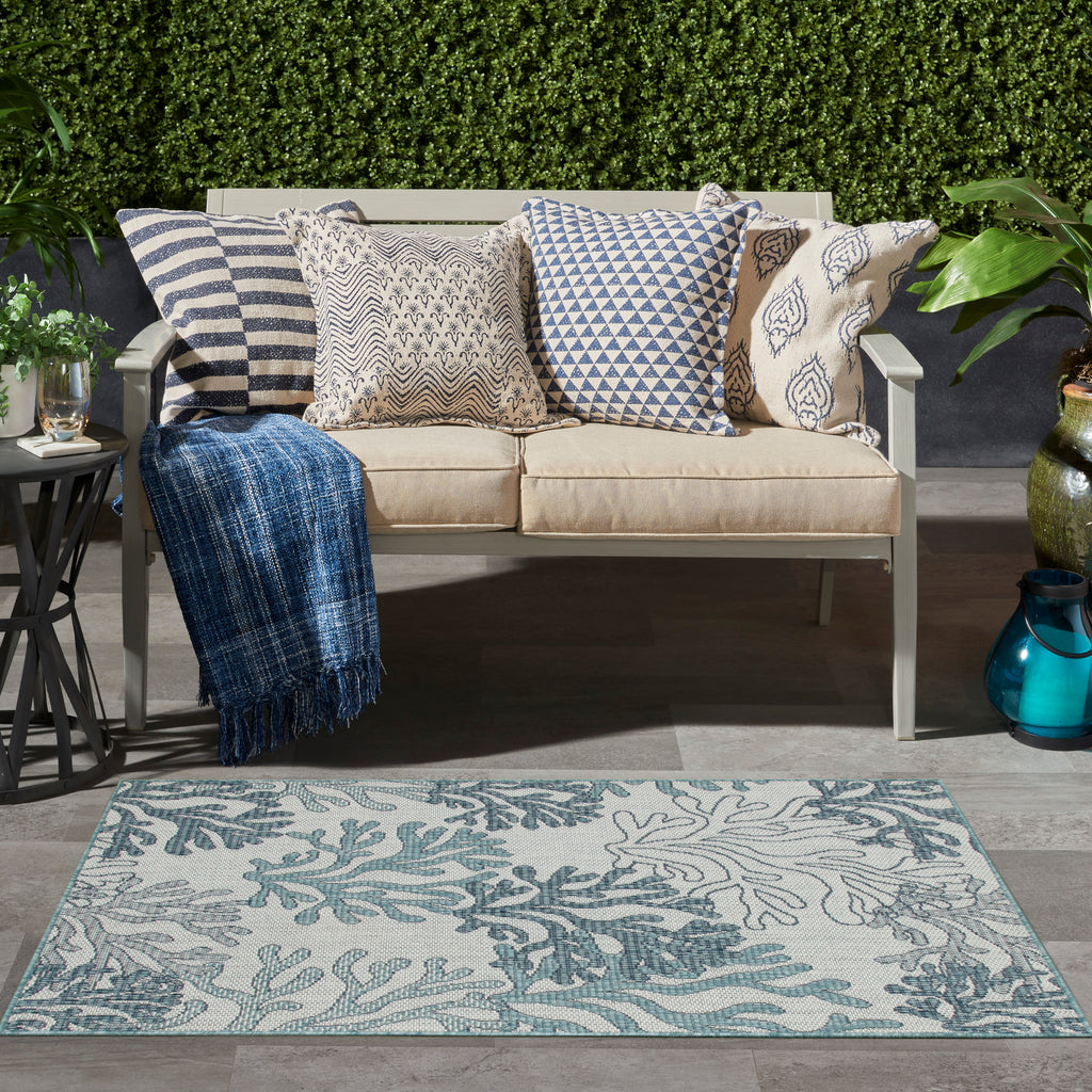nourison garden oasis goa05 blue rug