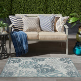 nourison garden oasis goa05 blue rug