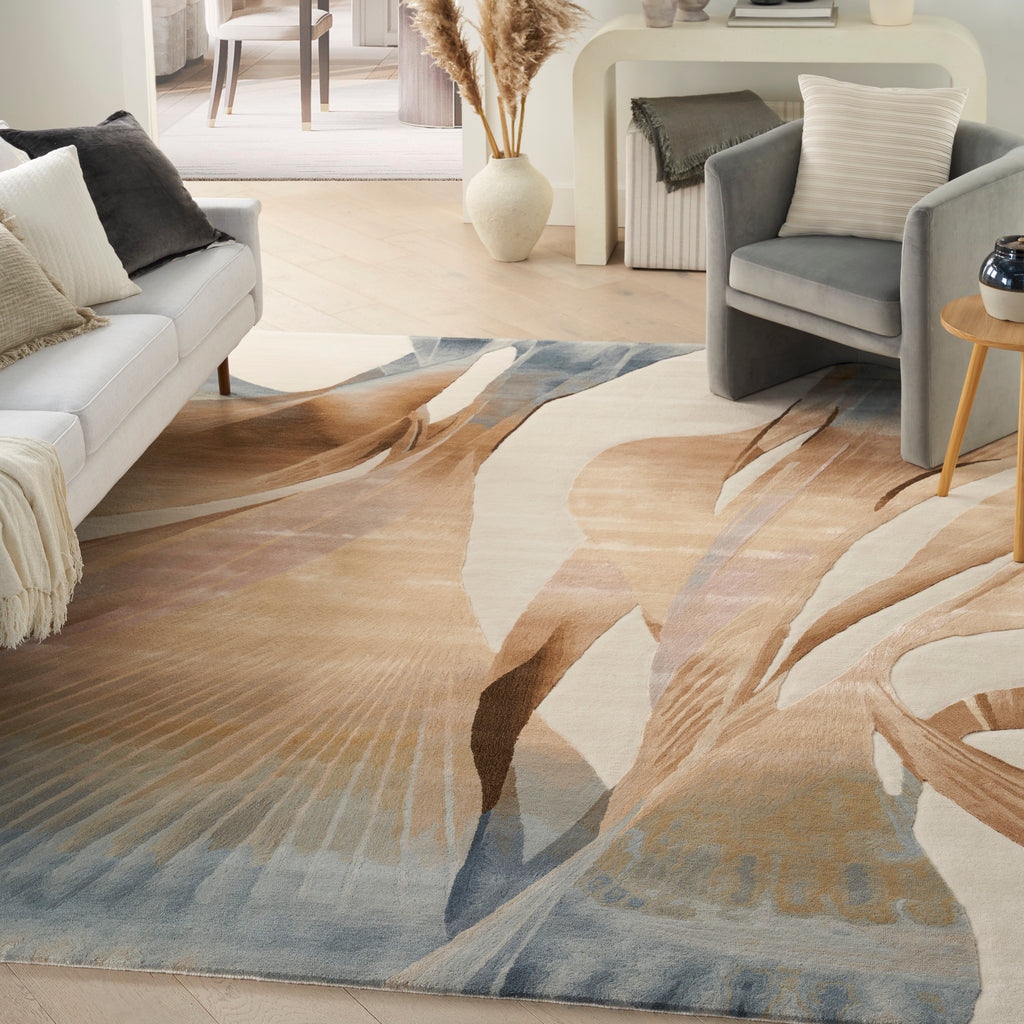 nourison prismatic prs35 sand rug