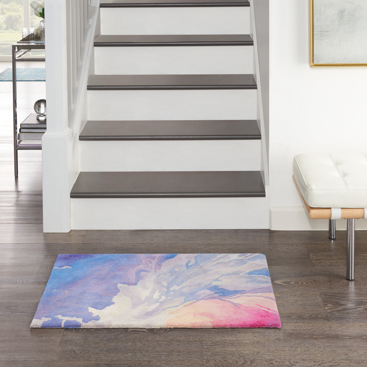 nourison prismatic prs37 blue multicolor rug
