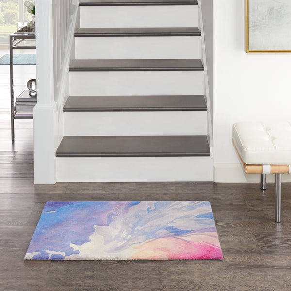 nourison prismatic prs37 blue multicolor rug