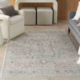 nourison oushak home ous02 light grey rug