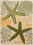 nourison aloha alh24 green yellow rug
