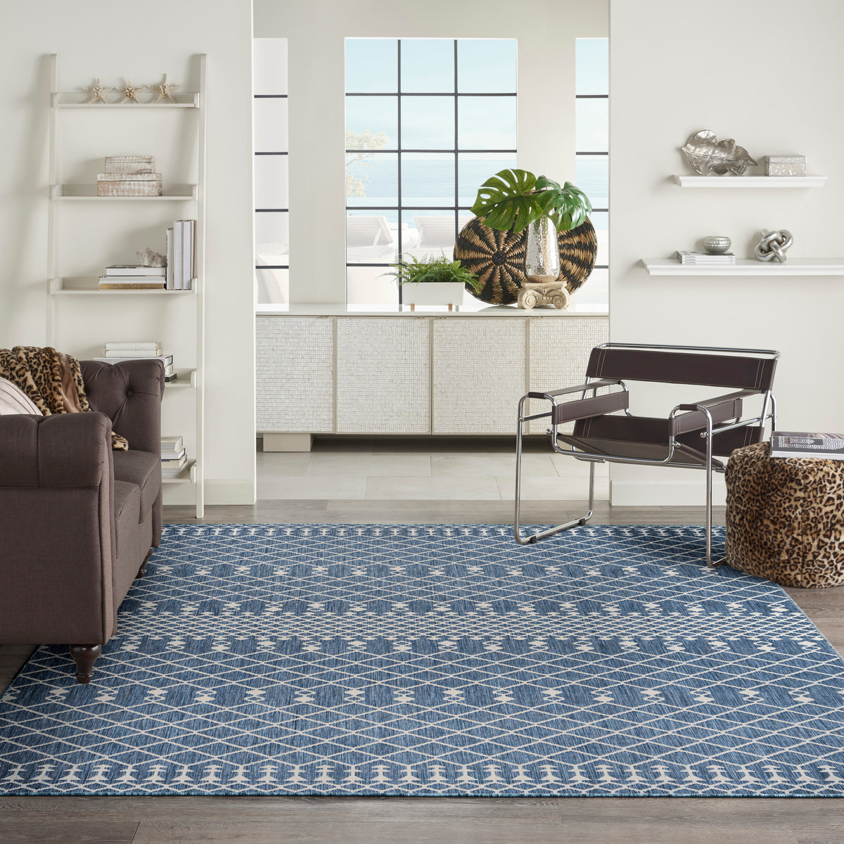 nourison positano pos02 navy blue rug