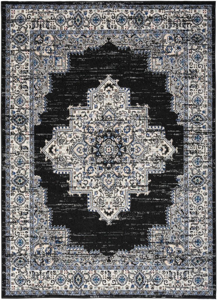 nourison passion psn03 black ivory rug