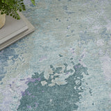 nourison silk shadows sha22 blue green rug