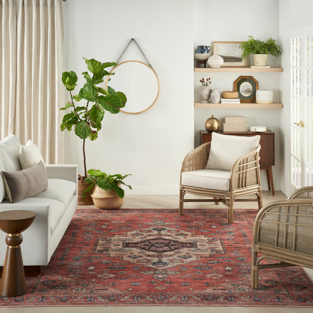 nourison grand washables grw03 rust multicolor rug