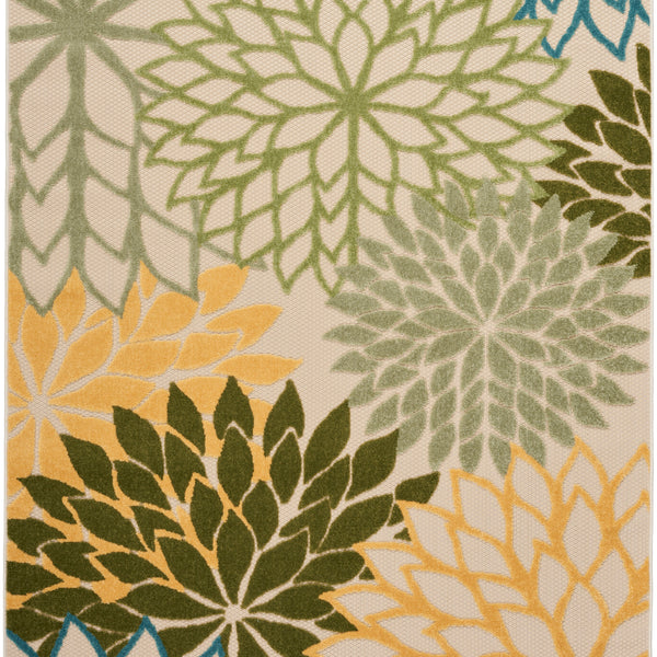 nourison aloha alh05 green multicolor rug