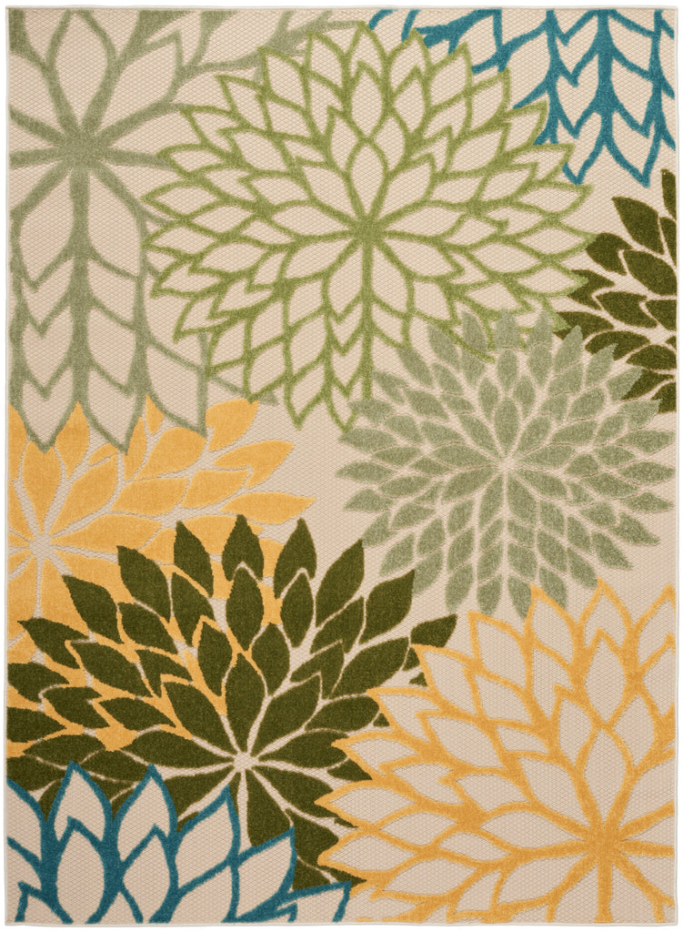 nourison aloha alh05 green multicolor rug
