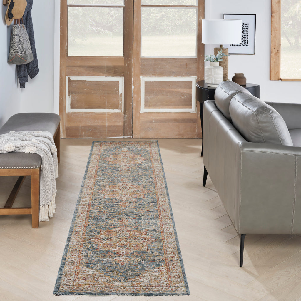 nourison sahar shr06 ivory blue rug