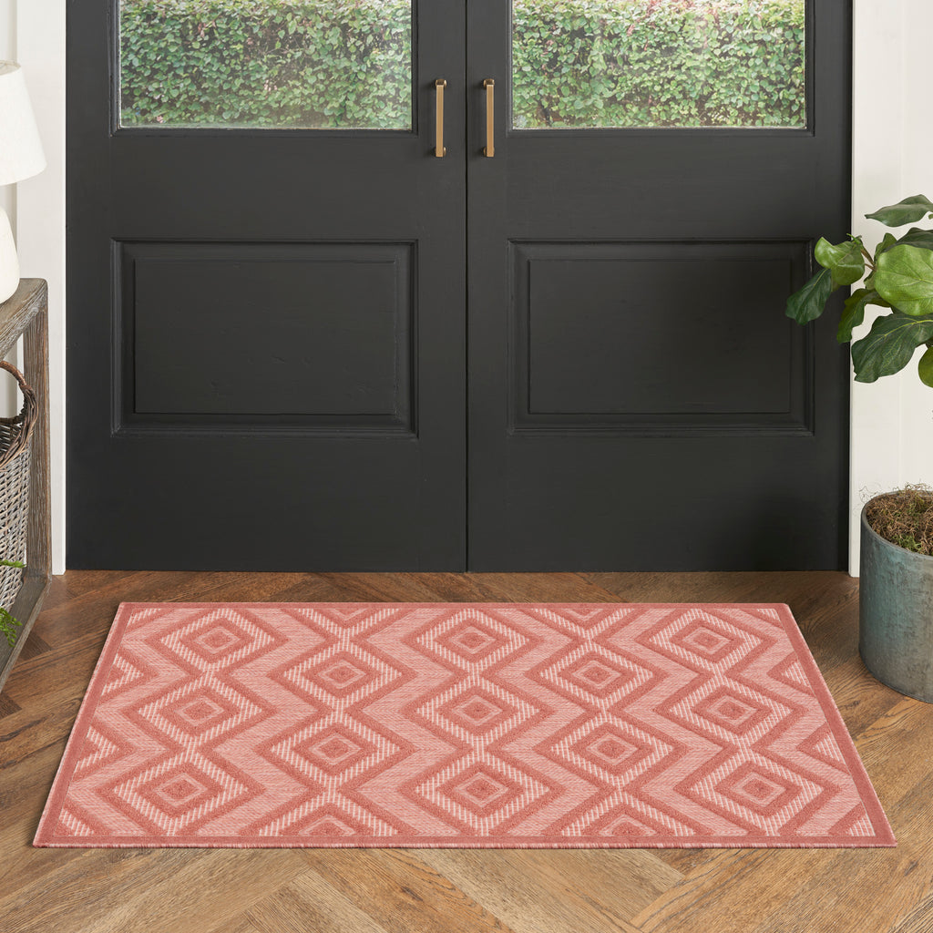 nourison versatile nrv01 coral orange rug