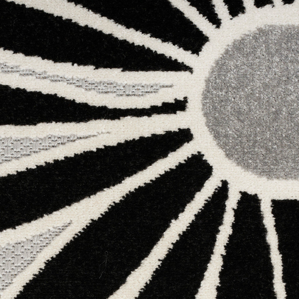 nourison aloha alh33 black white rug