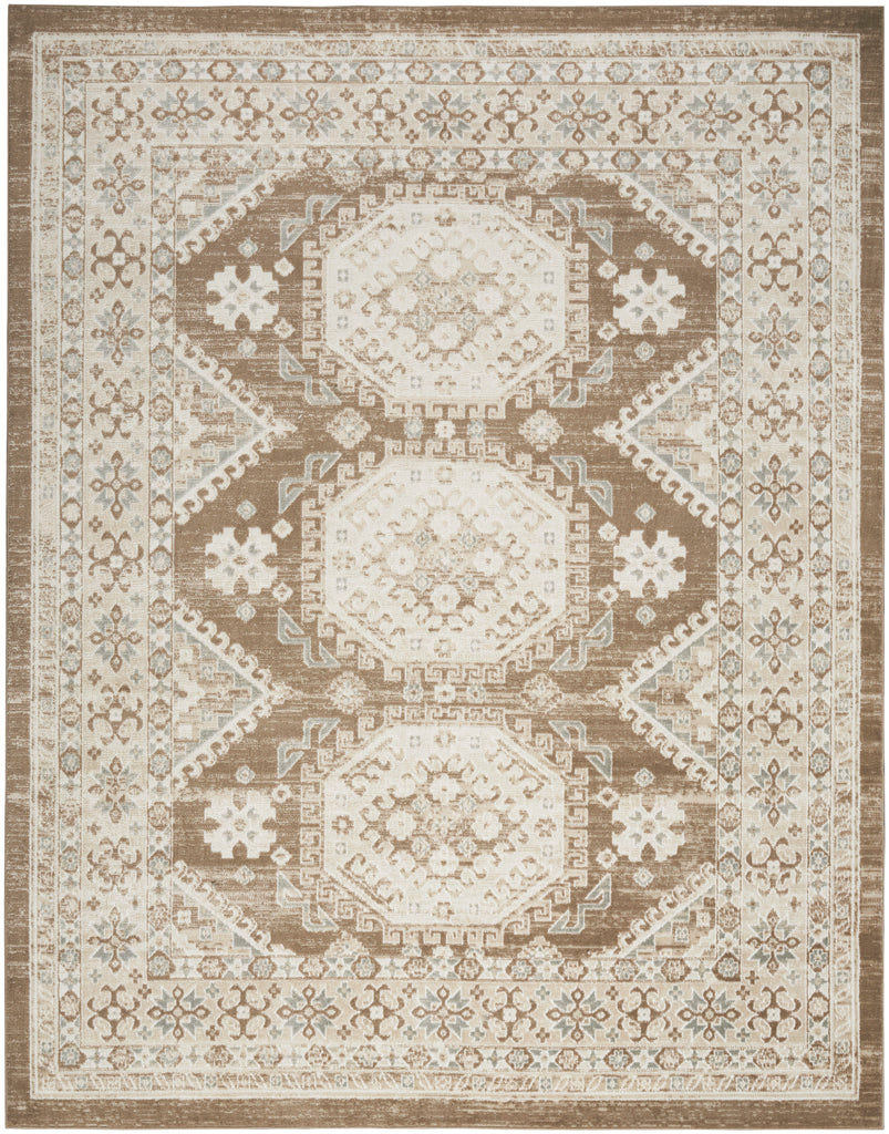 nourison serenity home srh01 ivory mocha rug