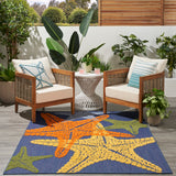 nourison aloha alh28 blue multicolor rug