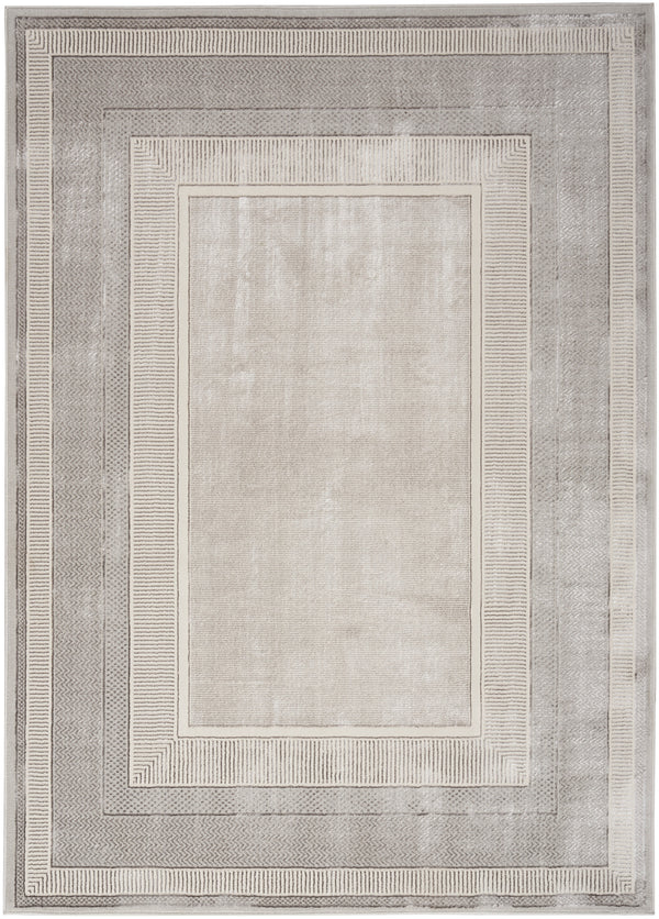 nourison glitz glz07 silver rug