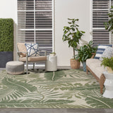 nourison garden oasis goa02 ivory green rug