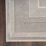 nourison glitz glz07 silver rug