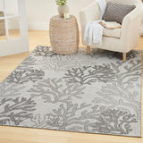 nourison garden oasis goa05 grey rug