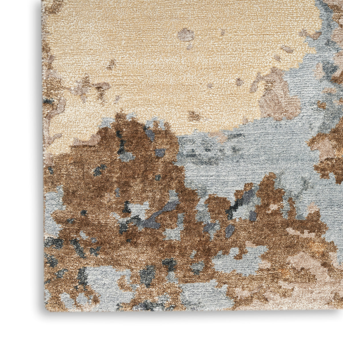 nourison silk shadows sha23 beige blue rug