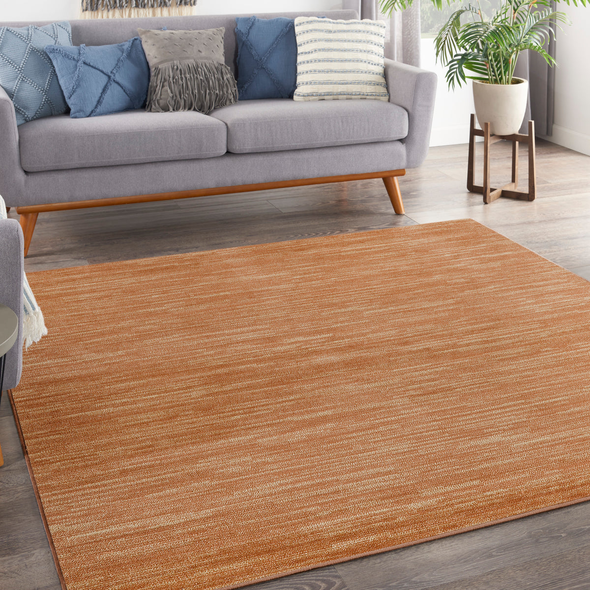 nourison nourison essentials nre01 rust rug