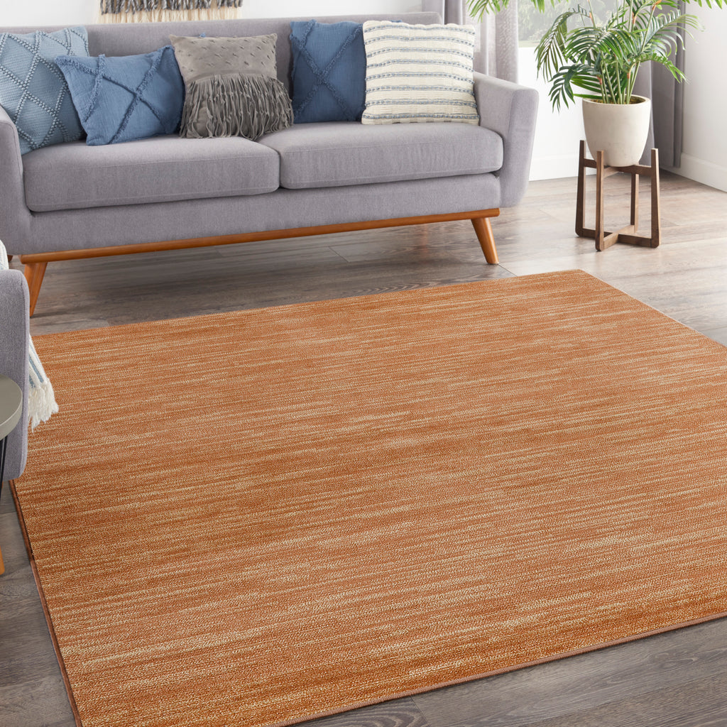 nourison nourison essentials nre01 rust rug