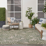 nourison garden oasis goa01 ivory green rug