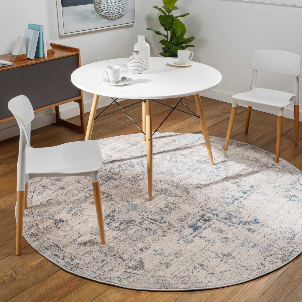 Hauteloom Orrick ORRI Light Gray Machine Made Polypropylene Rug