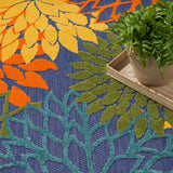 nourison aloha alh05 navy multicolor rug