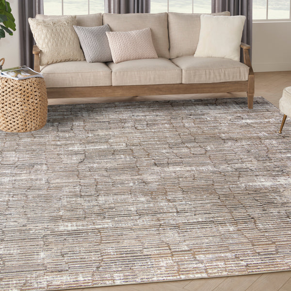 nourison sustainable trends sut06 ivory mocha rug