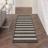 nourison positano pos03 black ivory rug