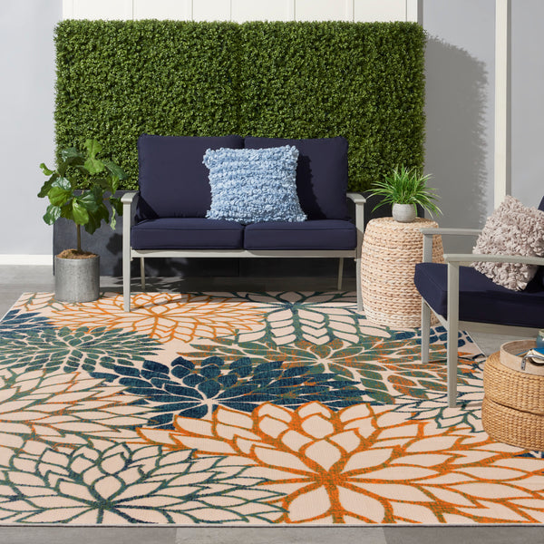 nourison aloha alh05 blue green rug