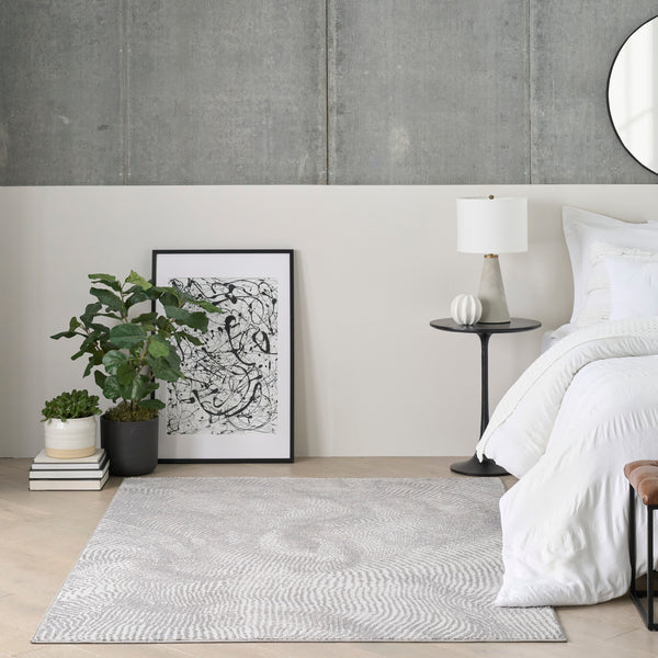 nourison central park west cep01 grey rug