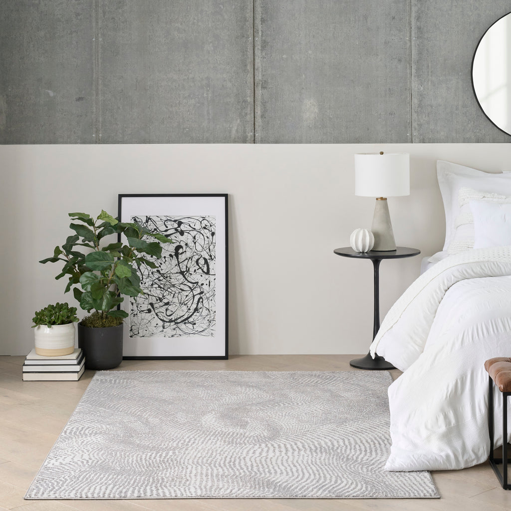 nourison central park west cep01 grey rug