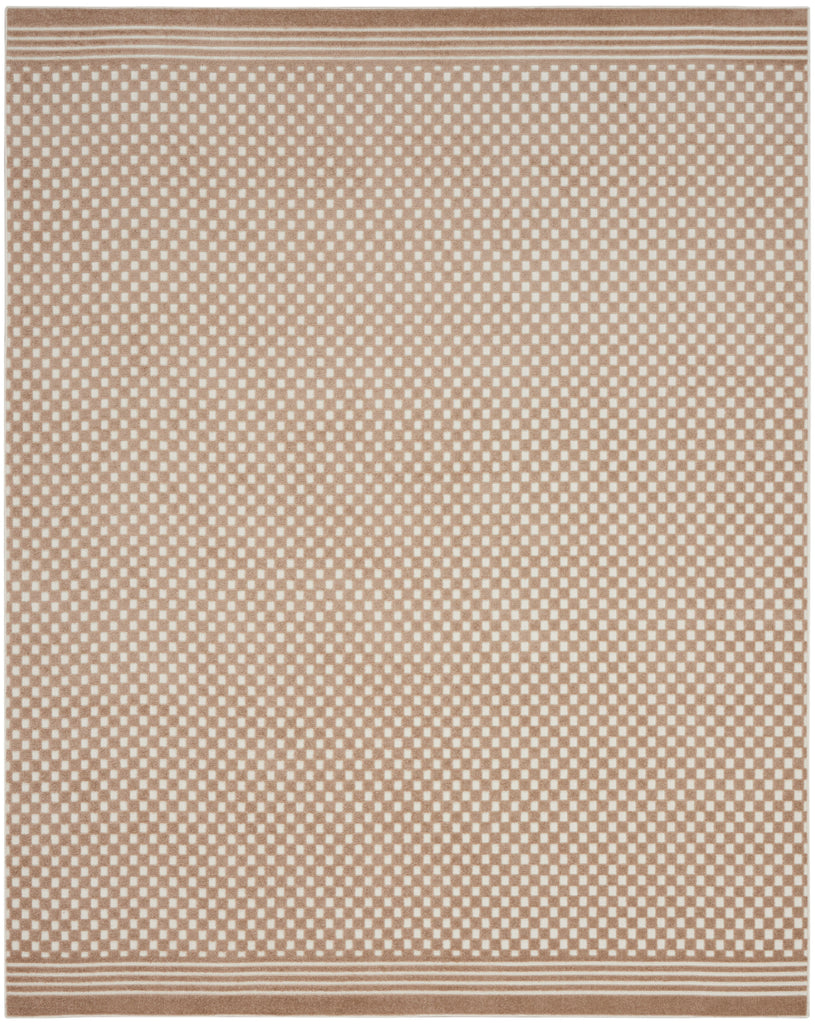 nourison care free caf02 brown rug